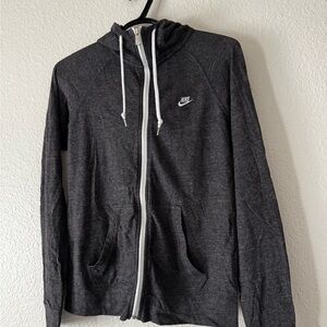 Women's Nike 2 Piece Set Charcoal Full-Zip Hoodie and Cropped Jogger